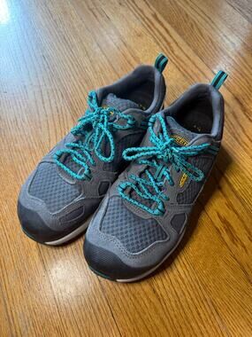 KEEN Utility Shoe Women's Springfield Low Blue Aluminum Toe Industrial Work Sz 9
